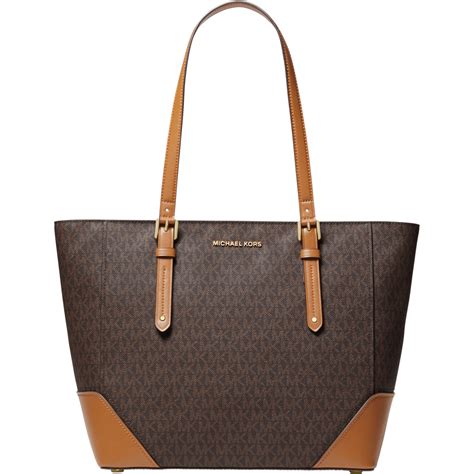 michael michael kors aria tote bag - large|Michael Michael Kors Aria Large Signature Tote .